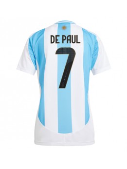 Argentina Rodrigo De Paul #7 Zenski Domaci Dres Copa America 2024 Kratak Rukavima